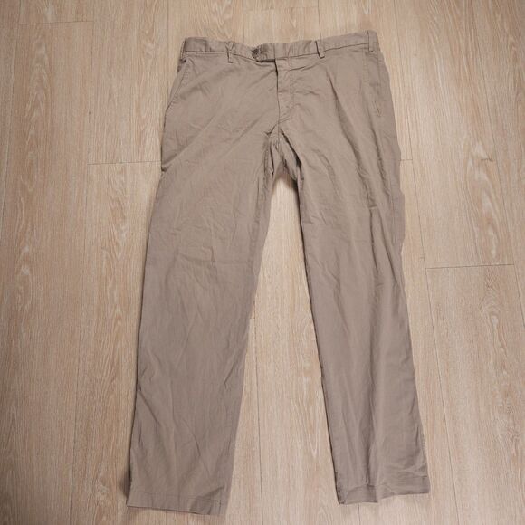 Canali Chino Pants Mens Size 54 (Fit 36x30) Cotton Silk Blend Made in Italy - Picture 1 of 13